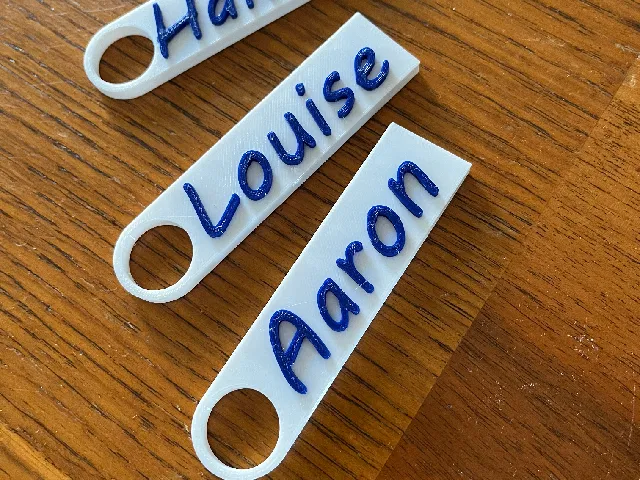 Name tag / plate [ Hannes | Nora ... and others ] for Backpack