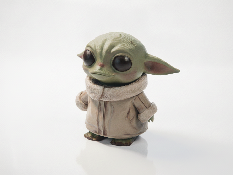 Chibi Grogu Figurine Star Wars Collectible 3D Printable
