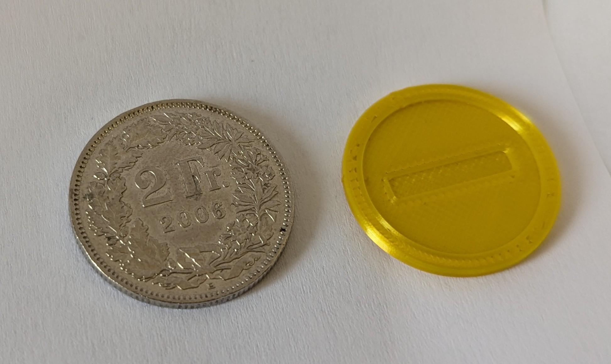 2 Swiss frank Mario Coin for Shoping Cart