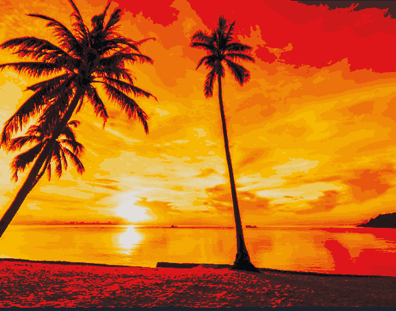 Tropical sunset hueforge