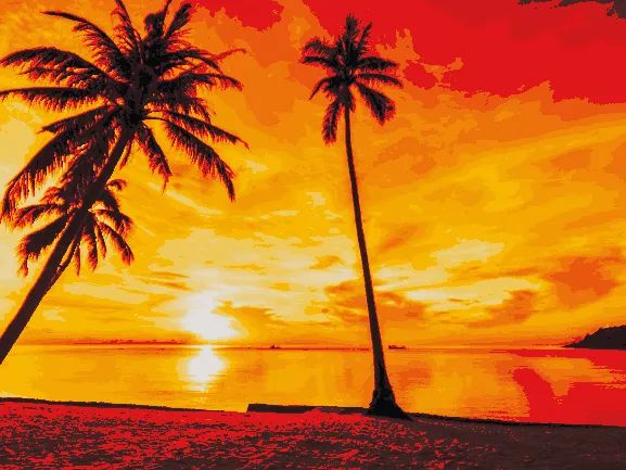 Tropical sunset hueforge