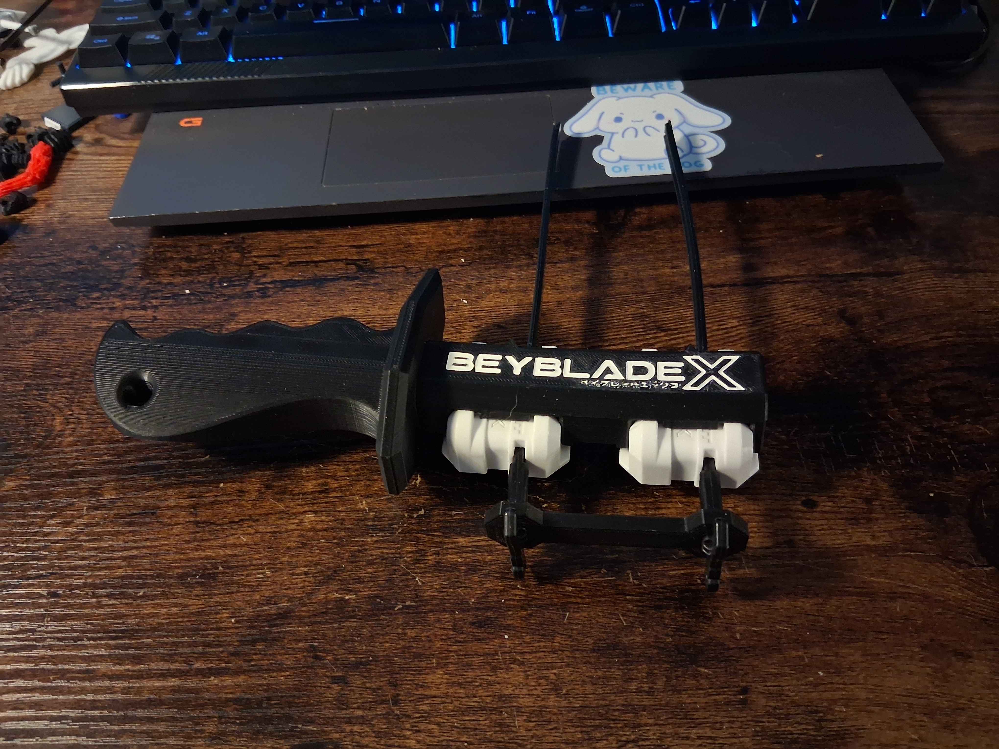 Beyblade X Dual Proto Launcher (Originally made by Imstynes on Thingiverse)