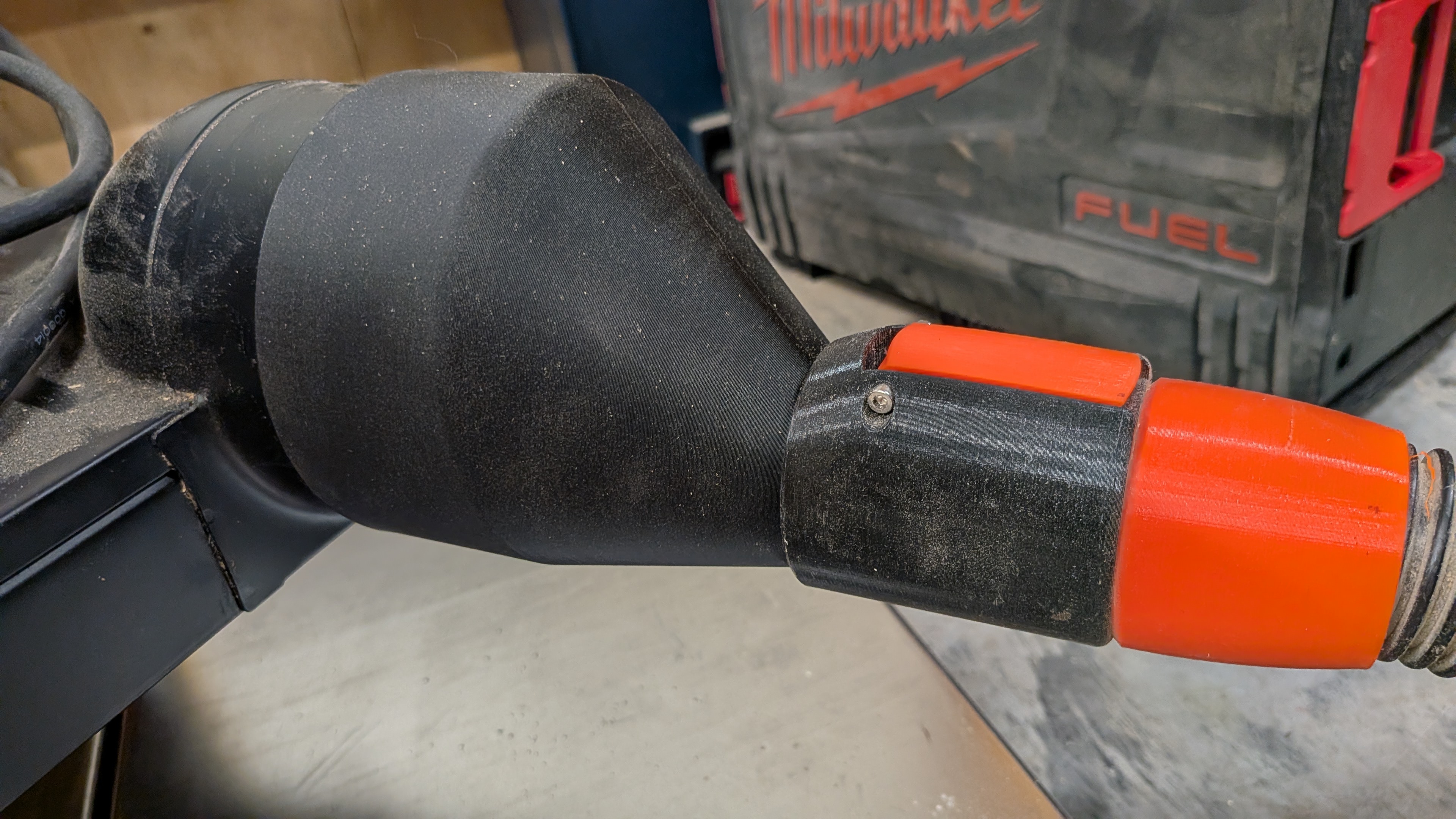 DeWalt DW733 planer Dust Port adapter to SHOPVAC (50mm) camlock connector
