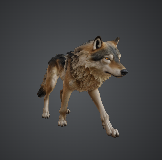 Realistic Wolf Stalking – Detailed Fantasy Animal