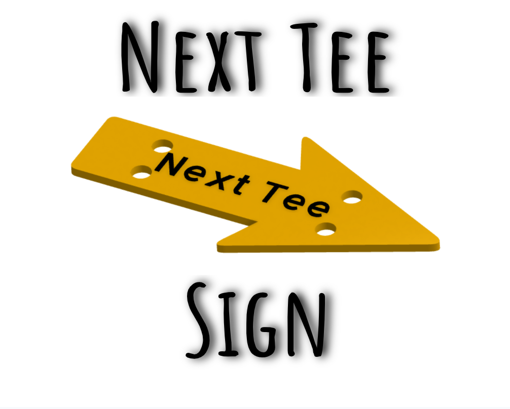 Next Tee Sign for Disc Golf