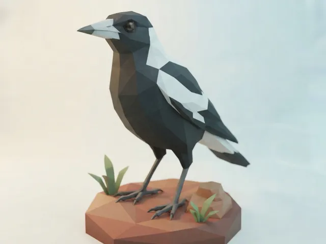 Low Poly Magpie