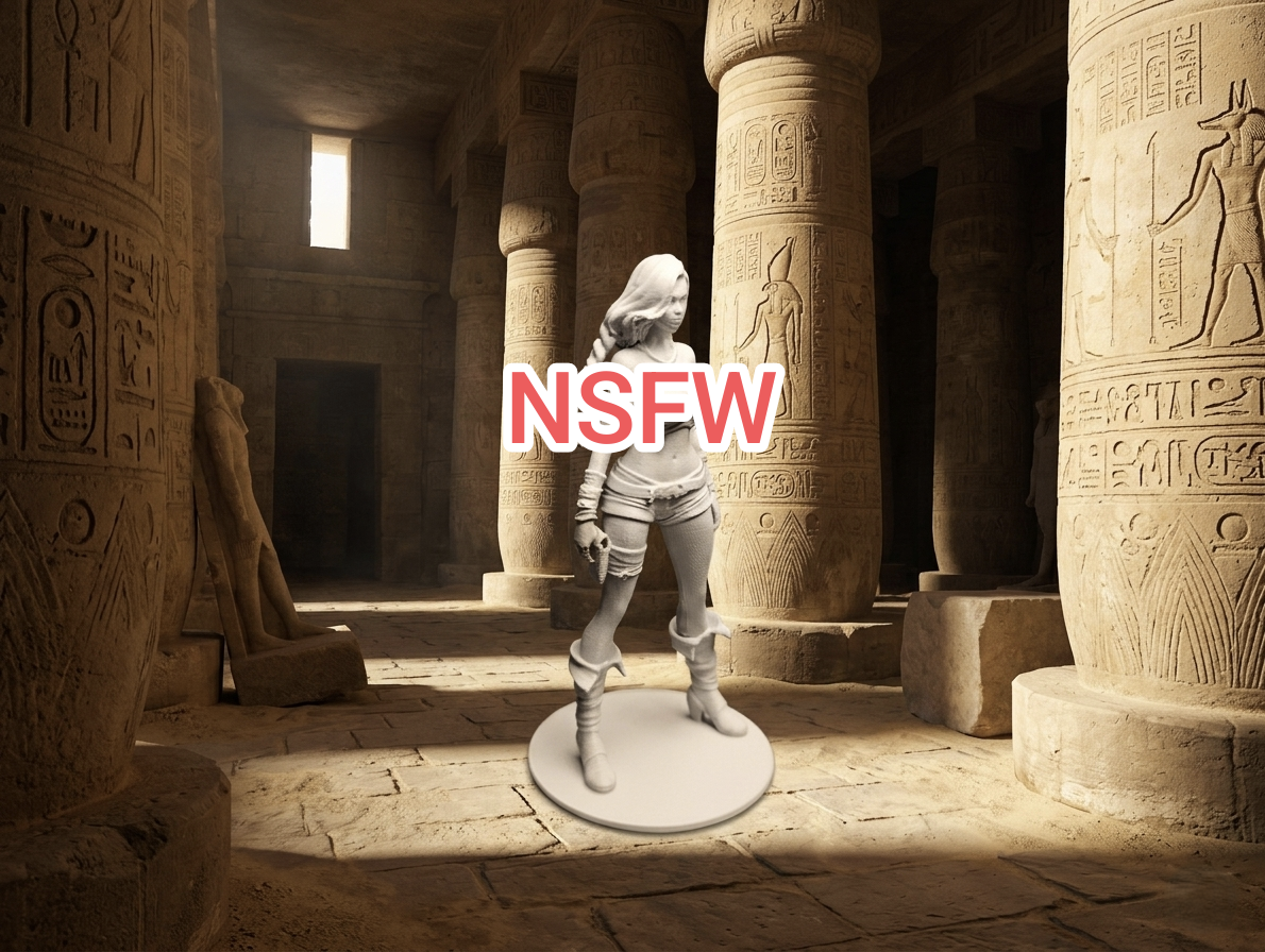Ancient Temple Explorer – Pin-up Statue (NSFW)