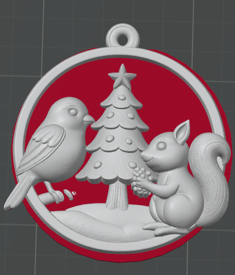 Forest Friends Ornament (Bird & Squirrel)