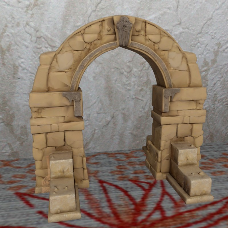 DND Terrain Fortress Archway (Nosupport) FDM Printing otimizesd Easyprint and Easypaint