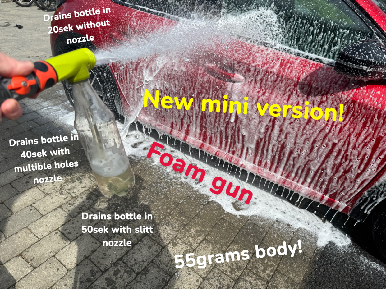 PET Bottle Foam Gun for Garden hose. Constant Soap dispenser. 3D model thumbnail