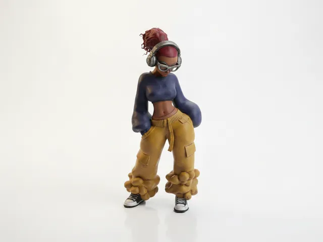 Headphones Girl Figurine Female Character 3D Printable