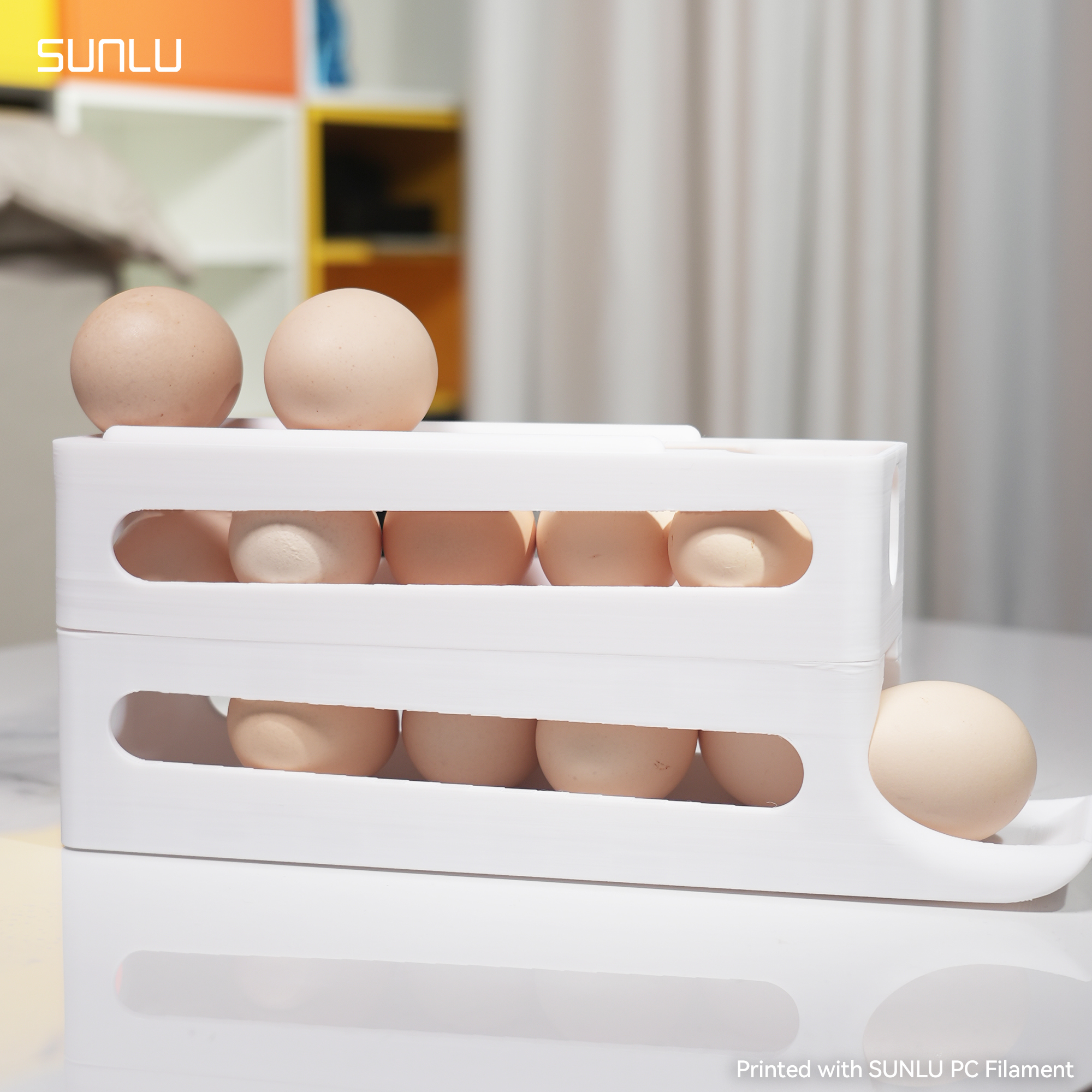 Miniatura 2 do modelo 3D Egg Rolling & Stacking Rack