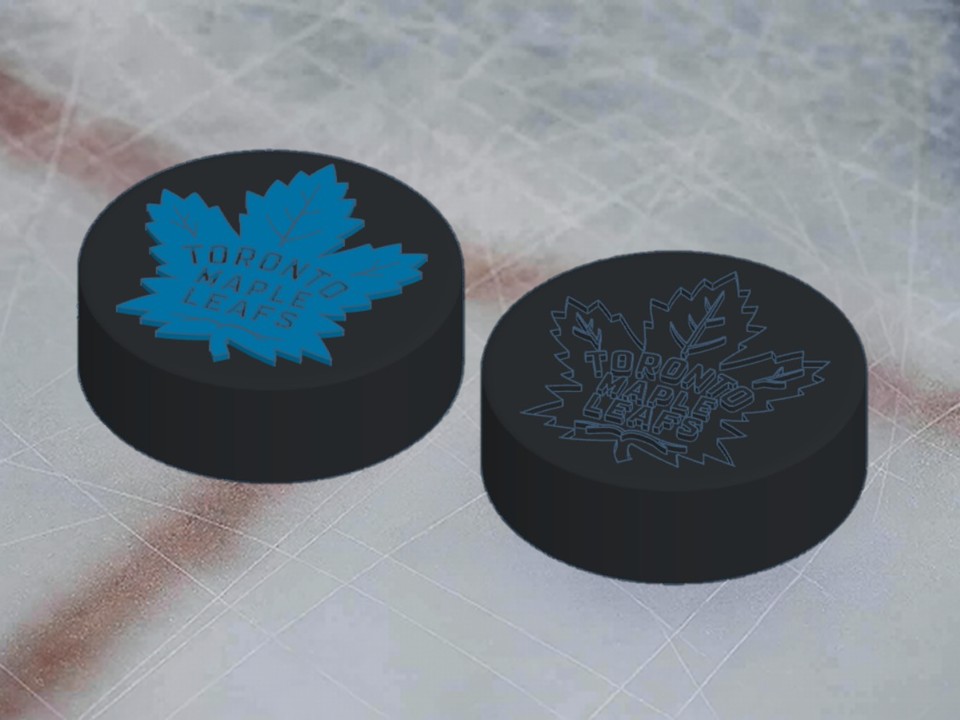 Toronto Maple Leafs NHL Hockey Puck Logo