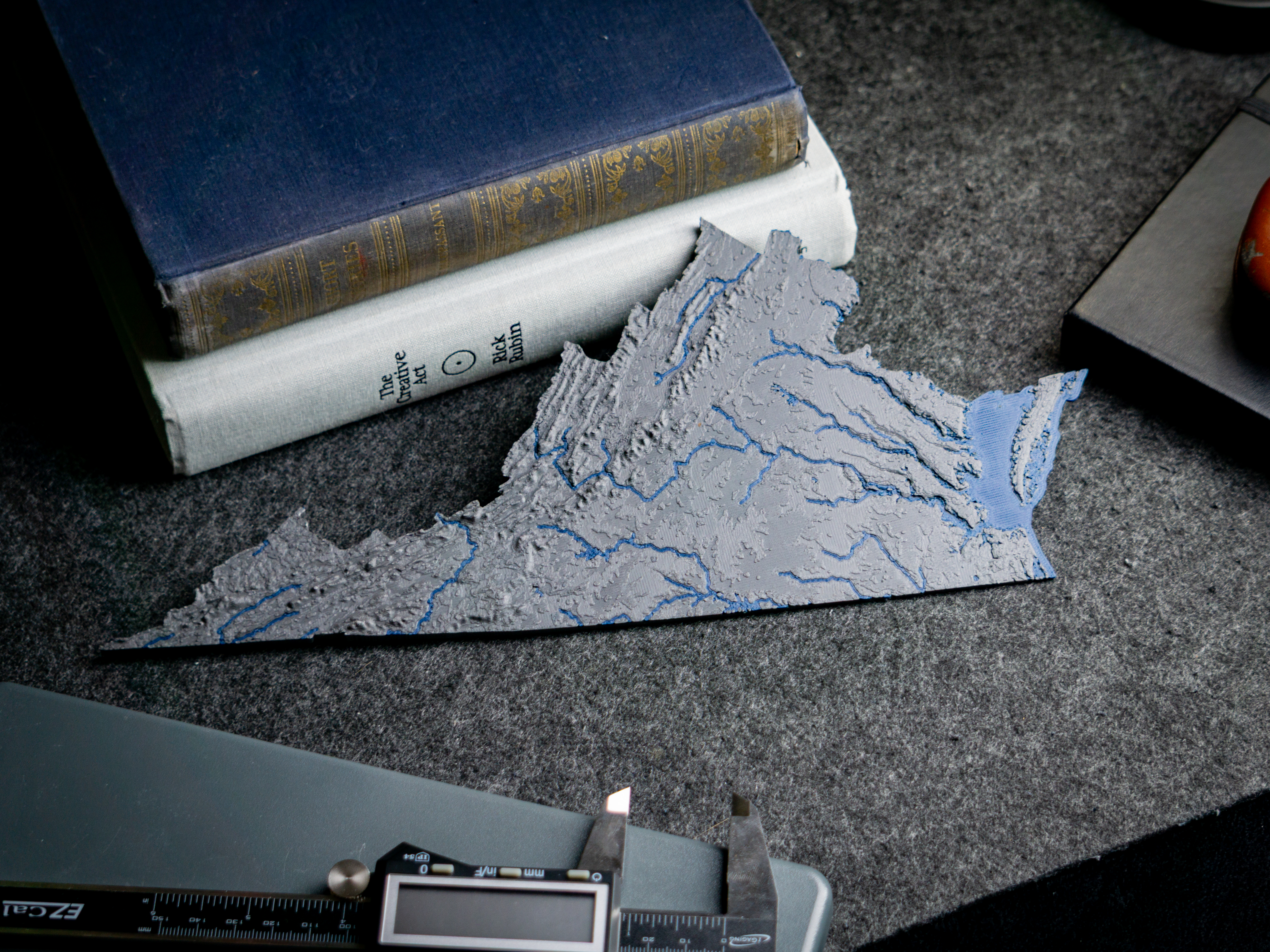 Virginia, USA (VA) Topographic Map with Rivers