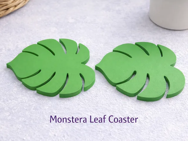 Monstera Leaf Coaster Set