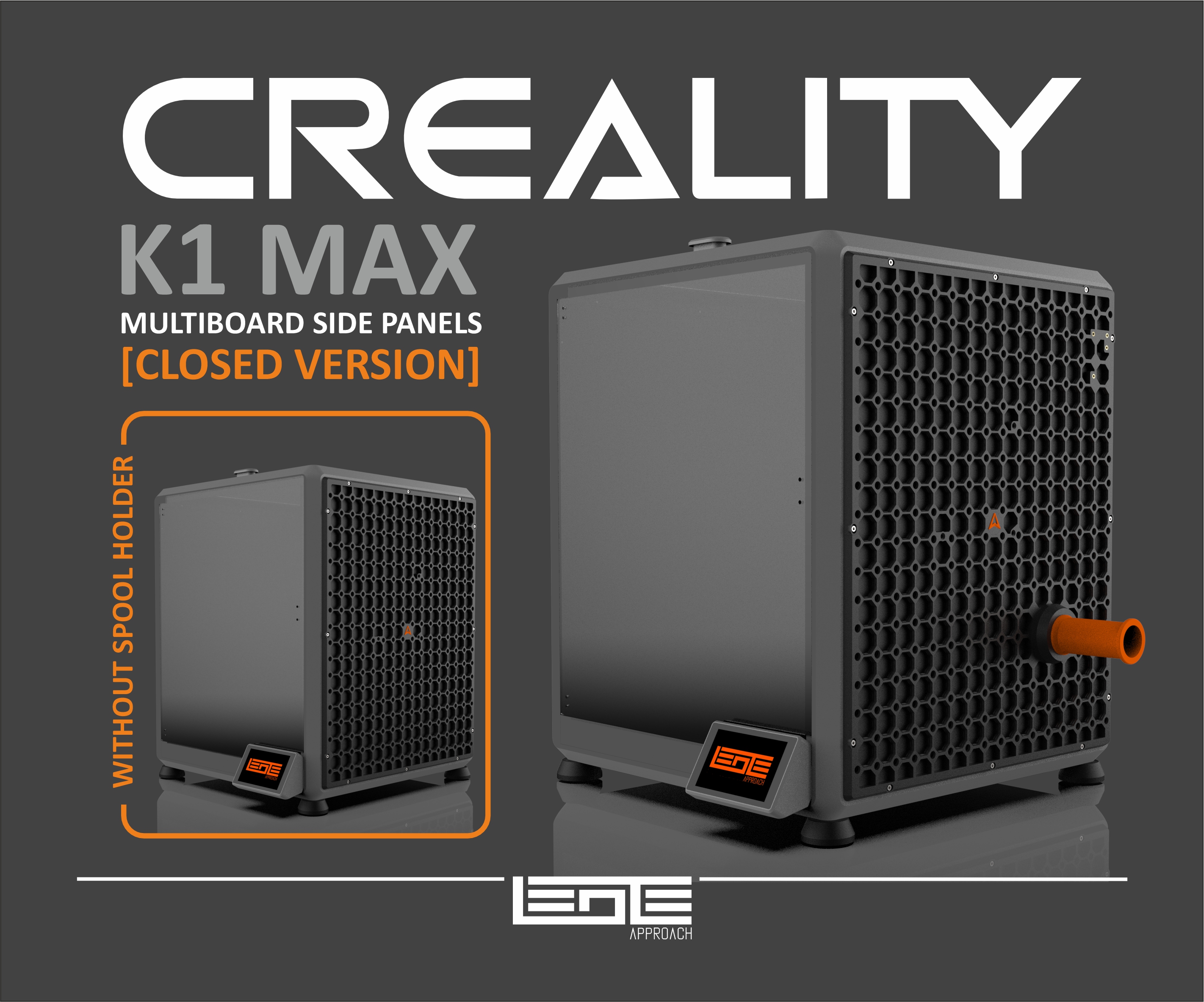 CREALITY K1max - MULTIBOARD PANELS [CLOSED + SPOOL HOLDER]