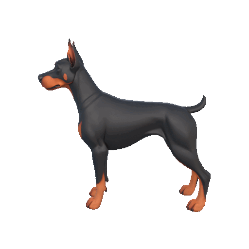 Doberman Pinscher Figurine – 3D Printable Elegant Dog Model