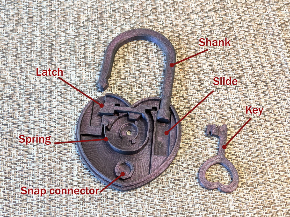 The Heart Lock: Functional 3D-Printed Padlock — thumbnail 4