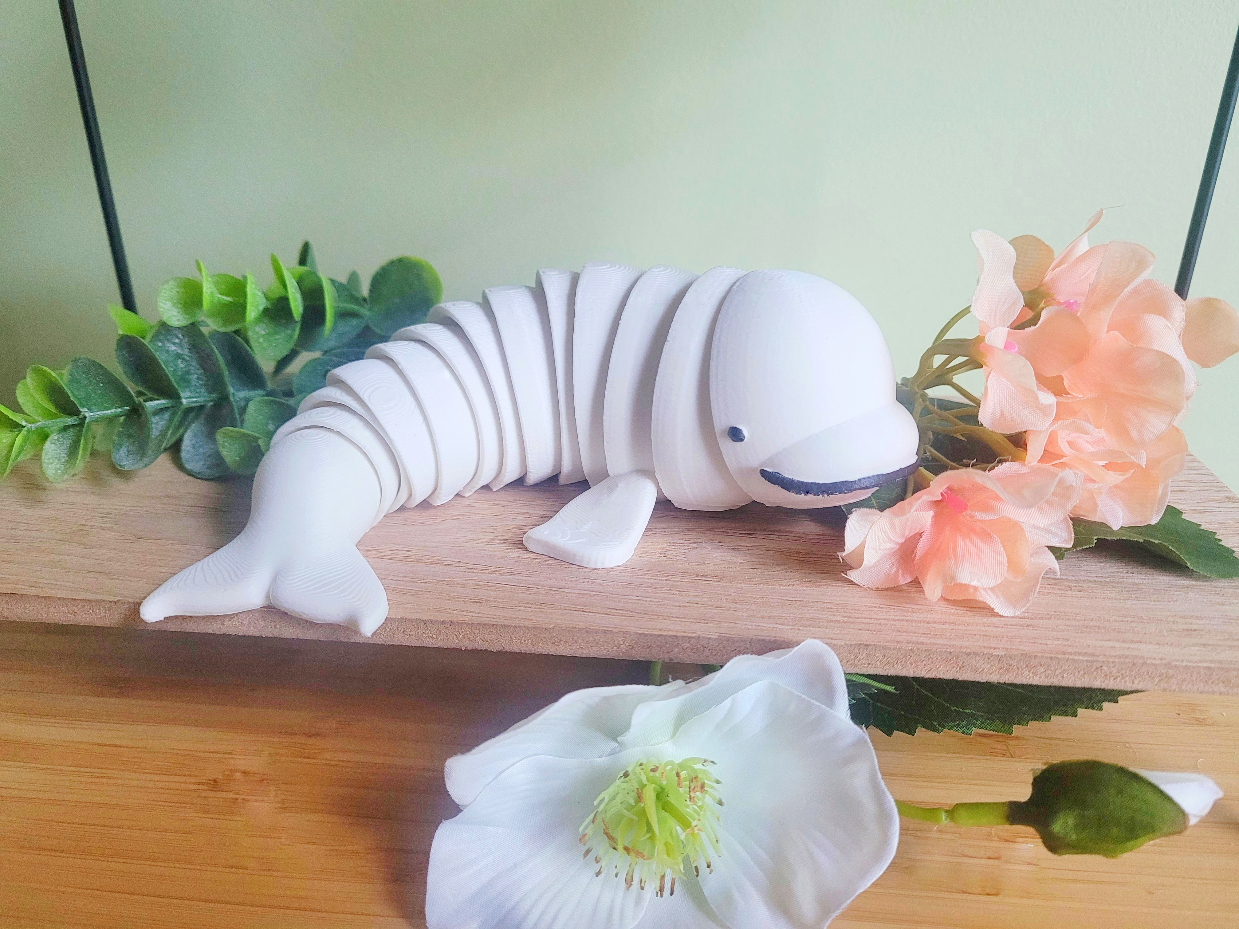 Wiggly Smi (Articulated Print-in-Place Fidget Beluga