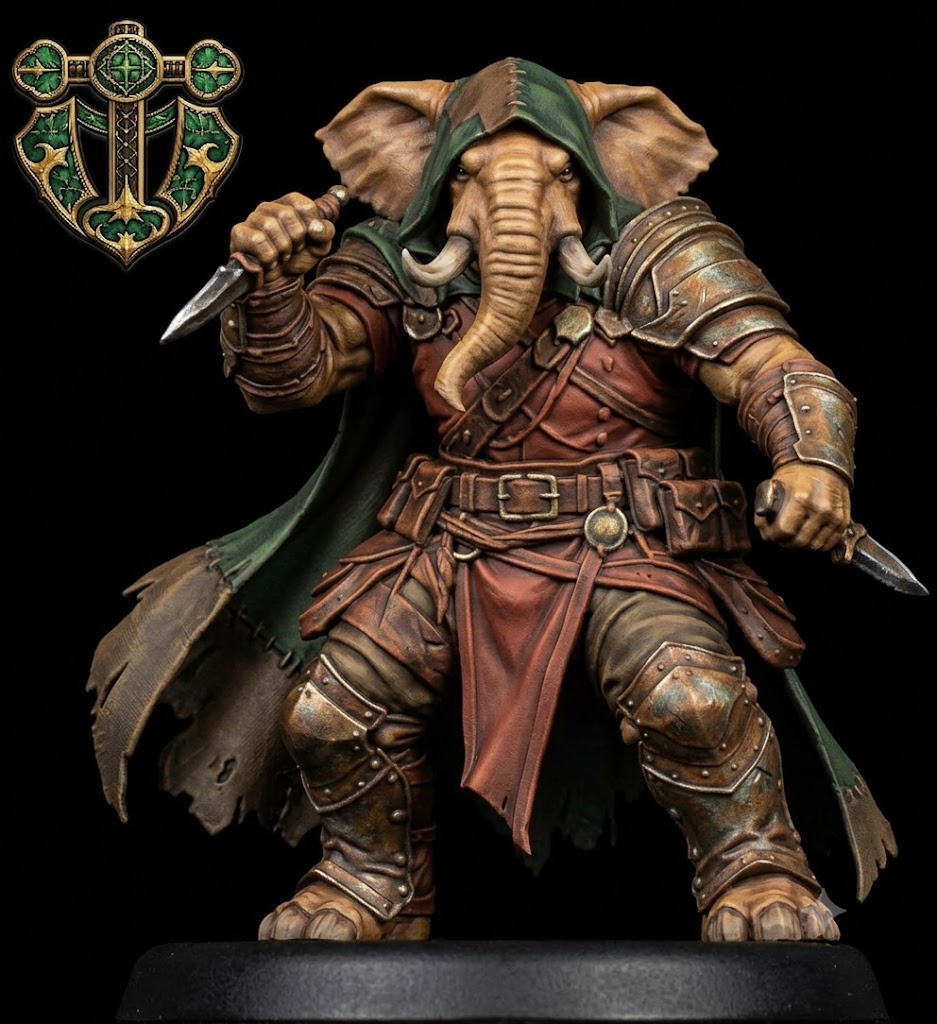Miniatura 2 do modelo 3D Loxodon Rogue