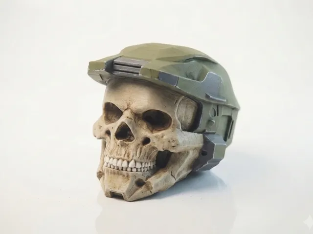 Master Chief Skull Halo Sculpture 3D Printable