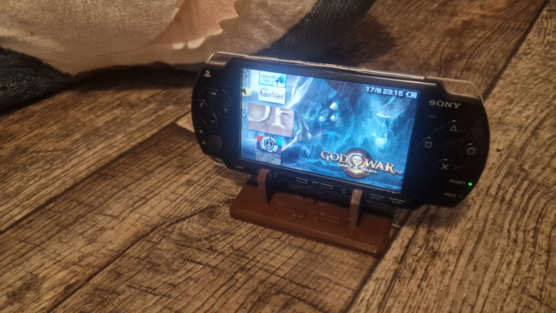 Sony PSP display stand with logo