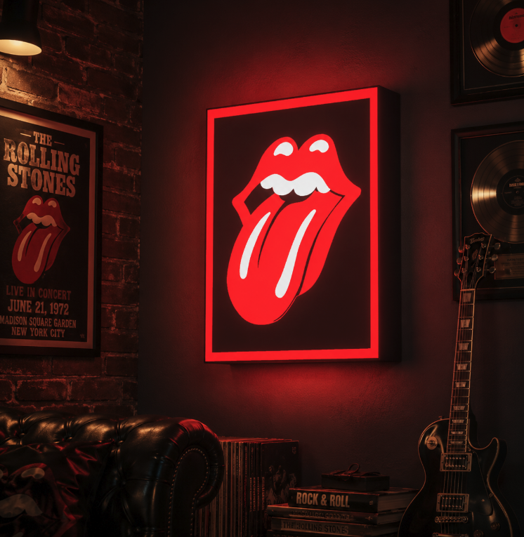 Rolling Stones LED Lightbox | Multicolor 3D Printable 3MF