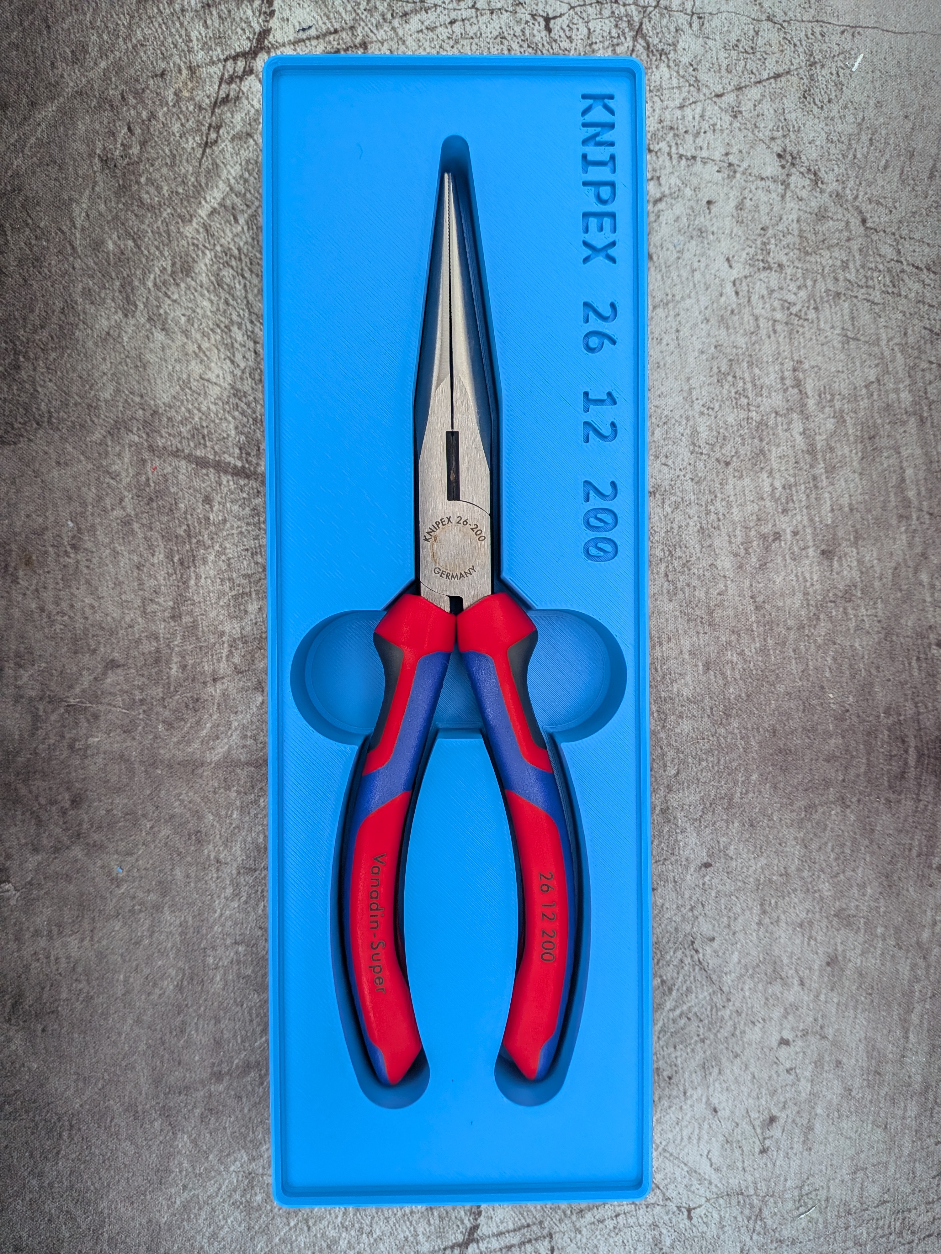 Gridfinity Knipex Snipe Nose Side Cutting Pliers - 26 12 200