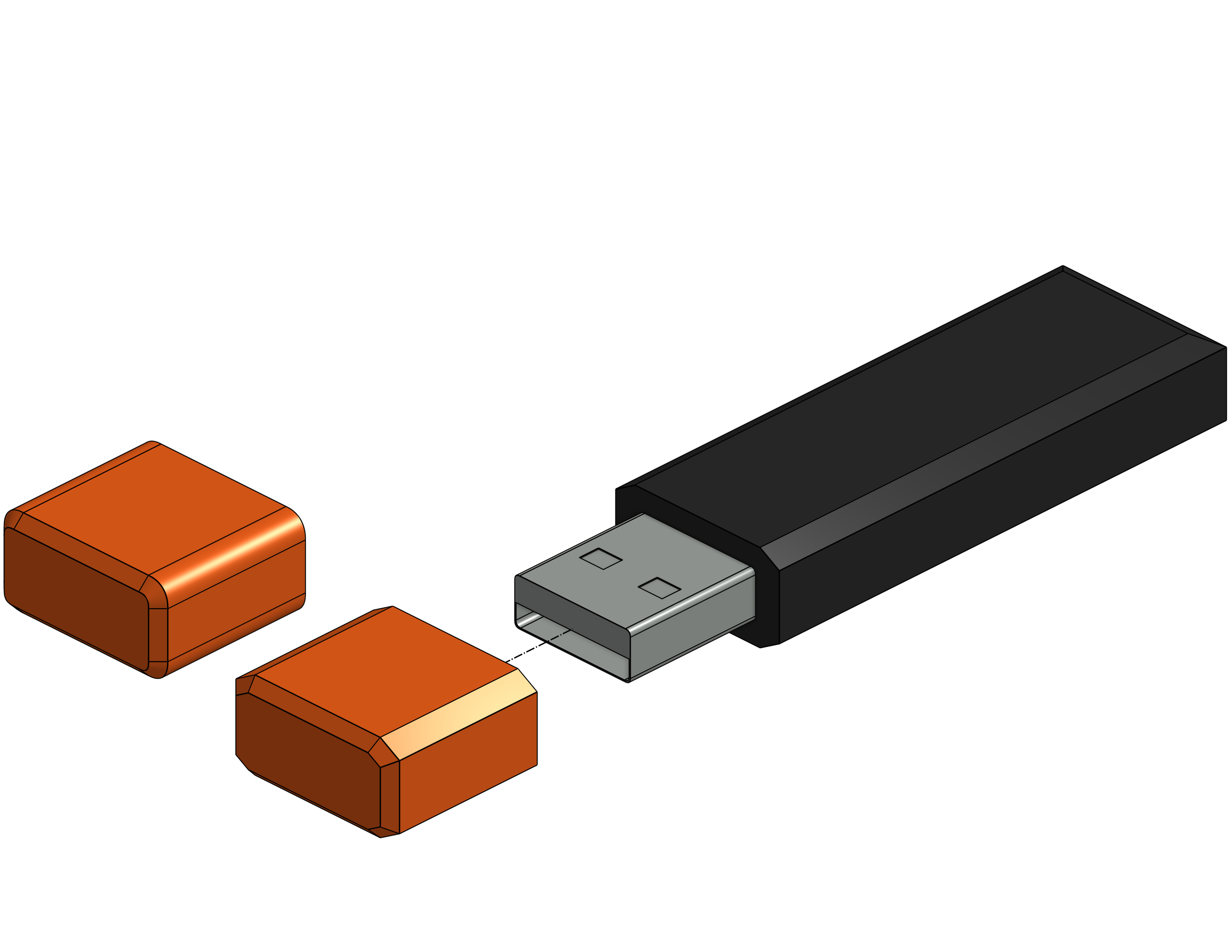 Miniatura 2 do modelo 3D USB A Cap