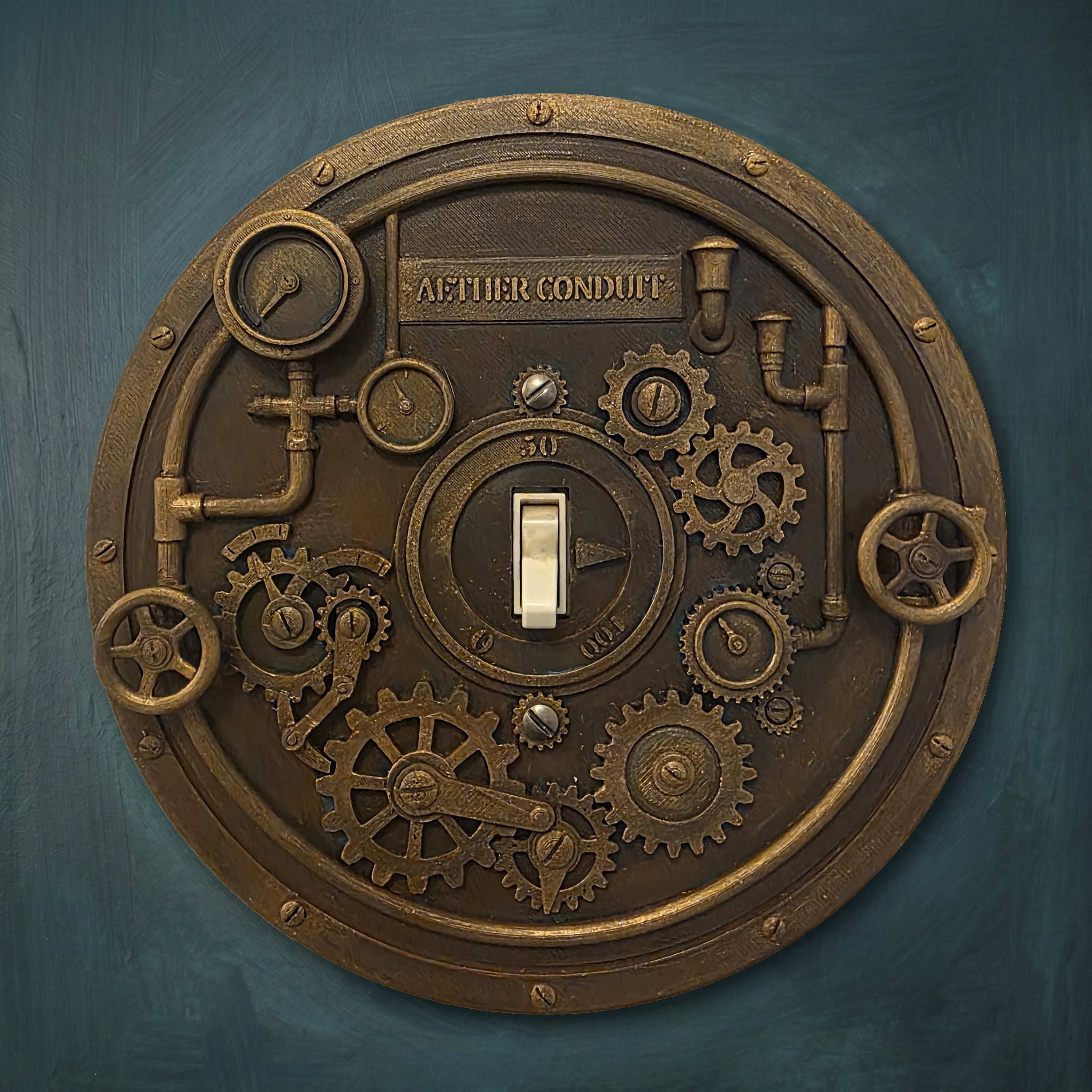 Steampunk Light Switch Plate