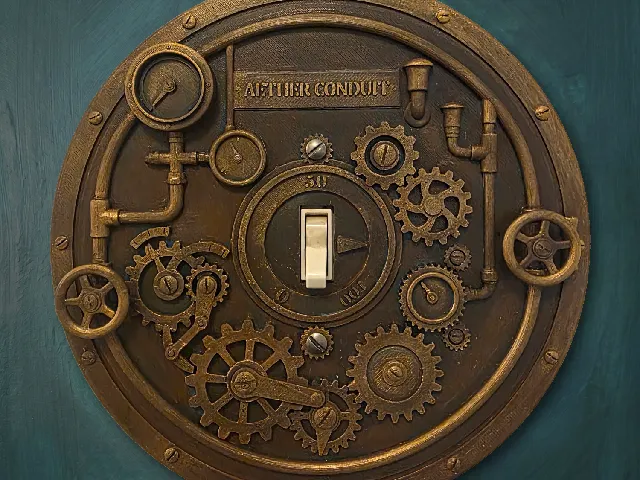 Steampunk Light Switch Plate