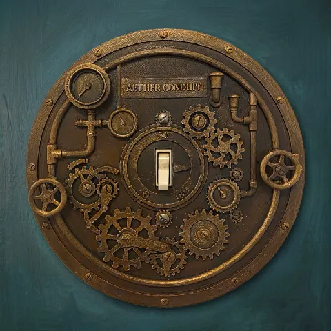 Steampunk Light Switch Plate