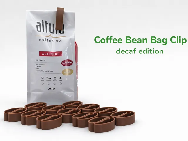 The Coffee Bean Bag Clip - decaf edition