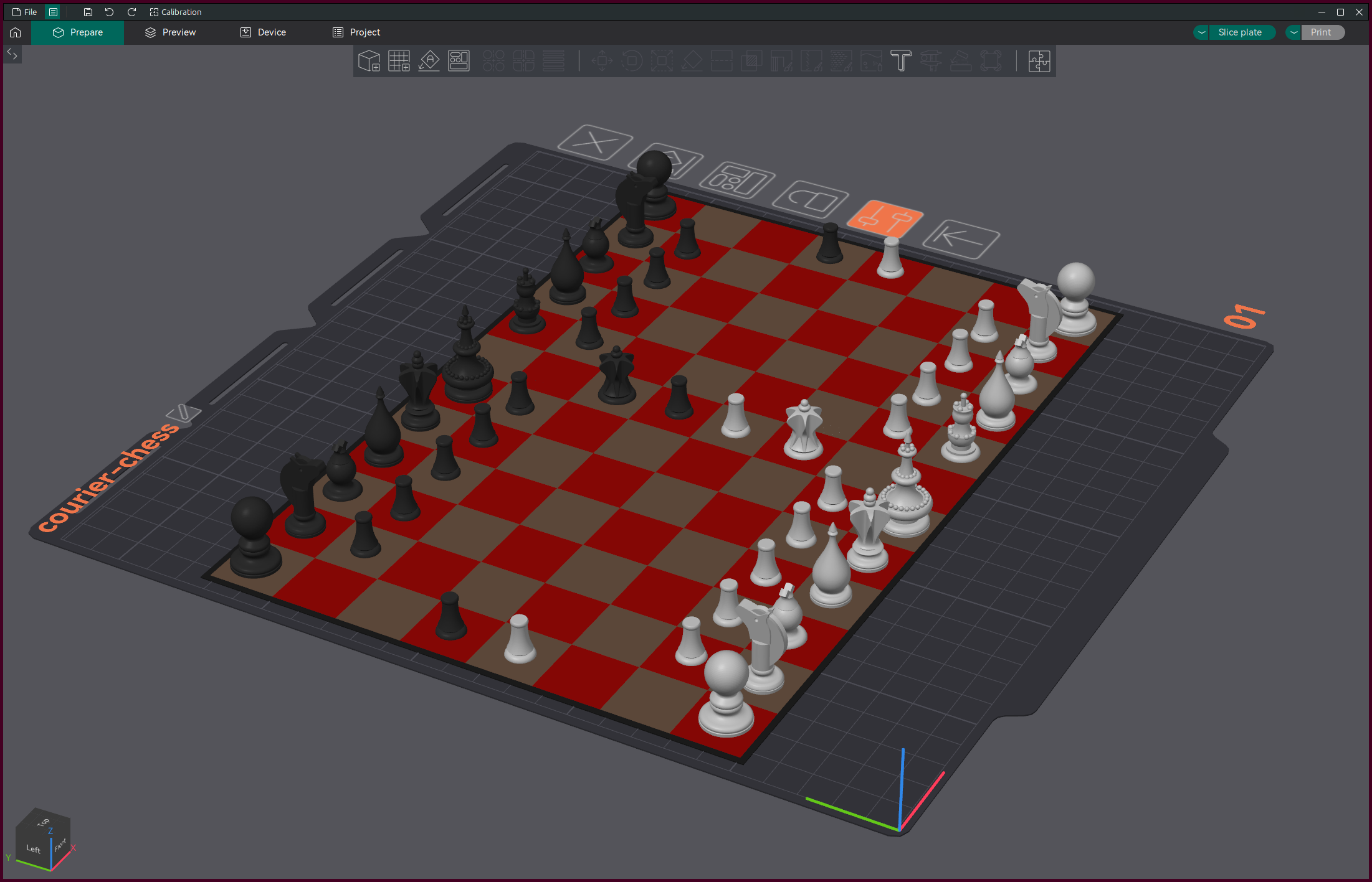 Courier Chess Set - Medieval Game, Travel Size