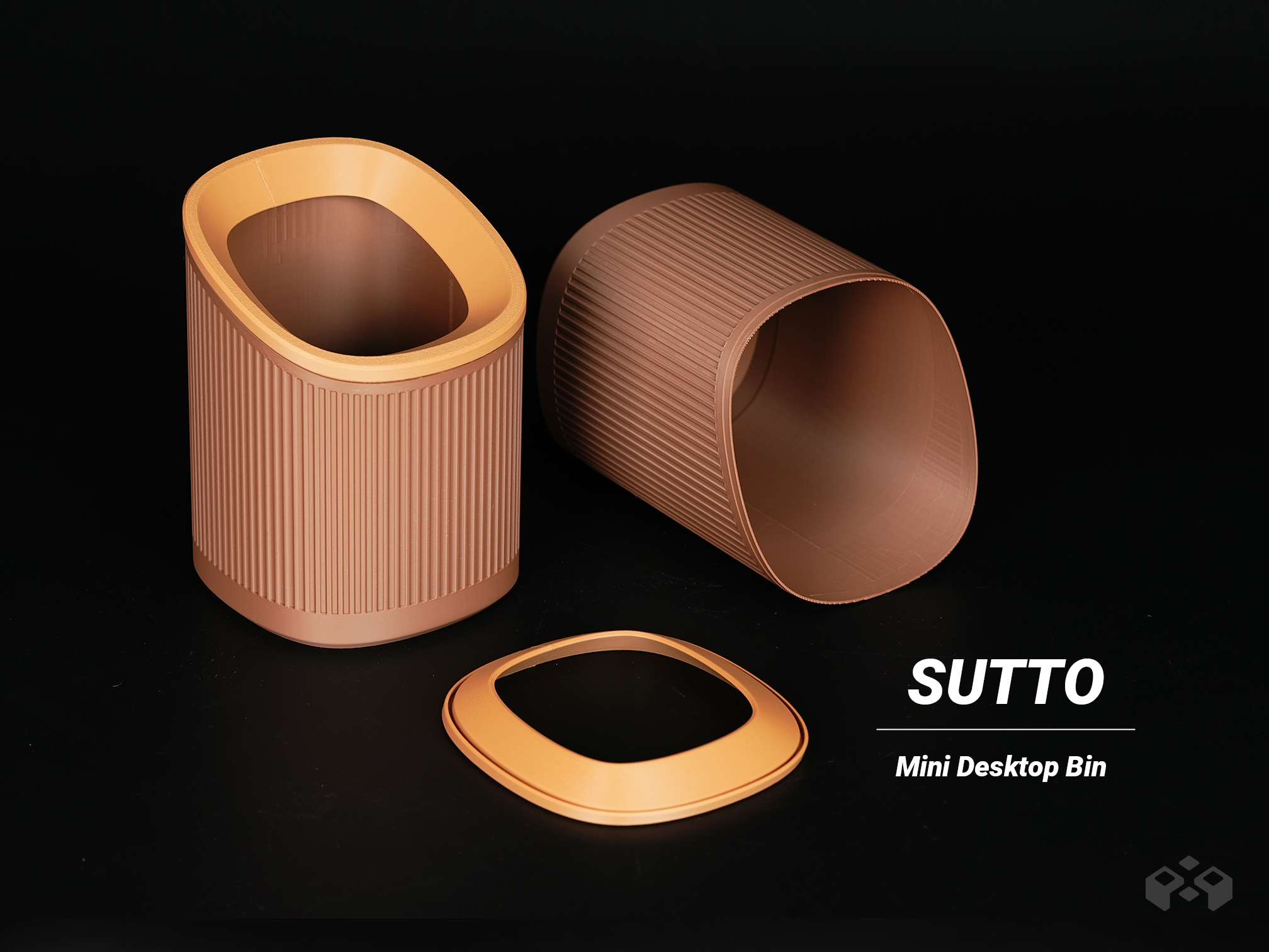 Desktop Bin - Ribbed Design