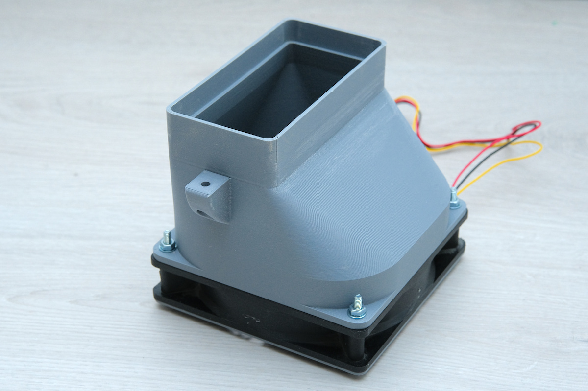 120mm fan mount for 110x55 retangular ventilation duct