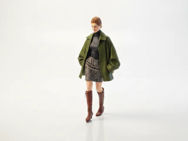 Jacket Lady Female Figurine 3D Printable