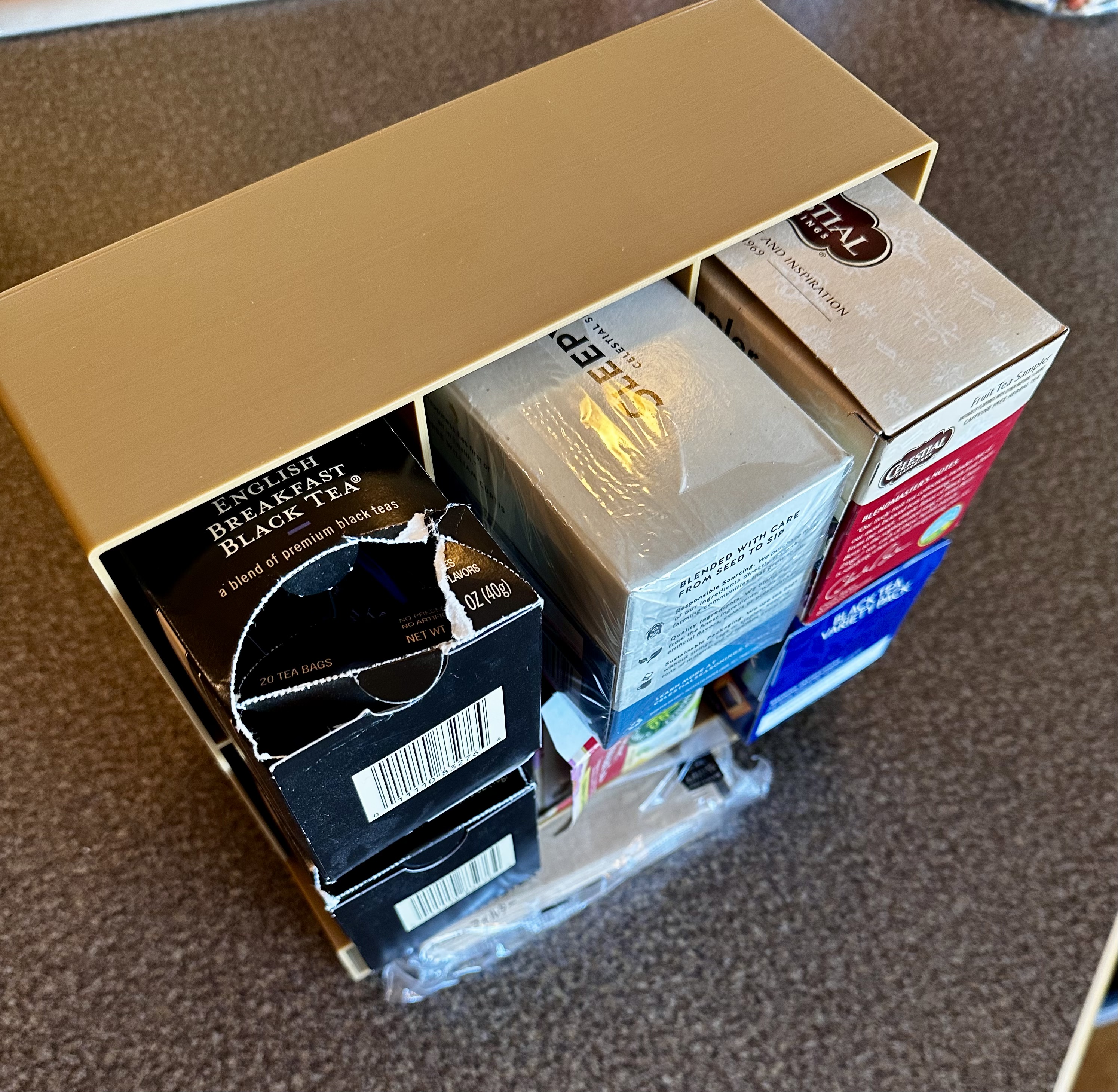 Holder for tea bag boxes