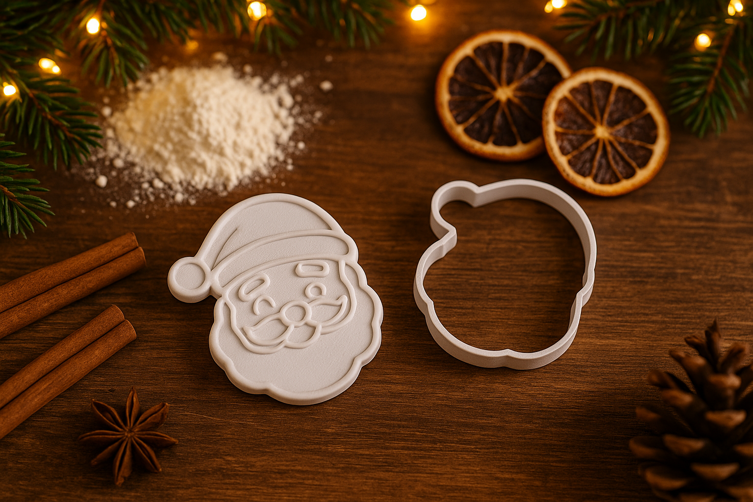 Santa Claus Cookie Cutter & Embosser