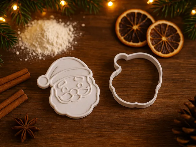 Santa Claus Cookie Cutter & Embosser
