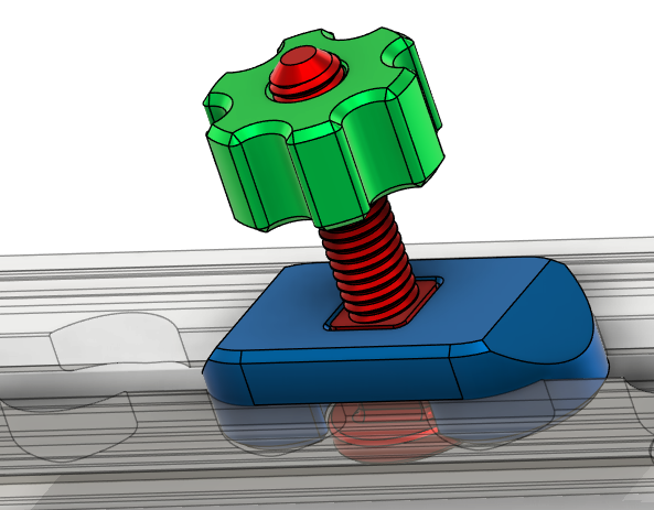L-Track Stud airline rail fastener