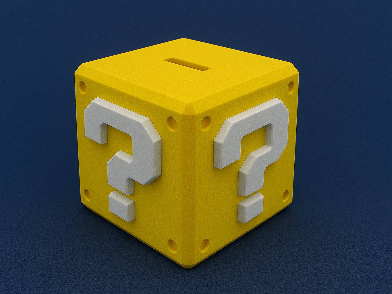 Super Mario Question Block - Secret box + Piggy bank + Container
