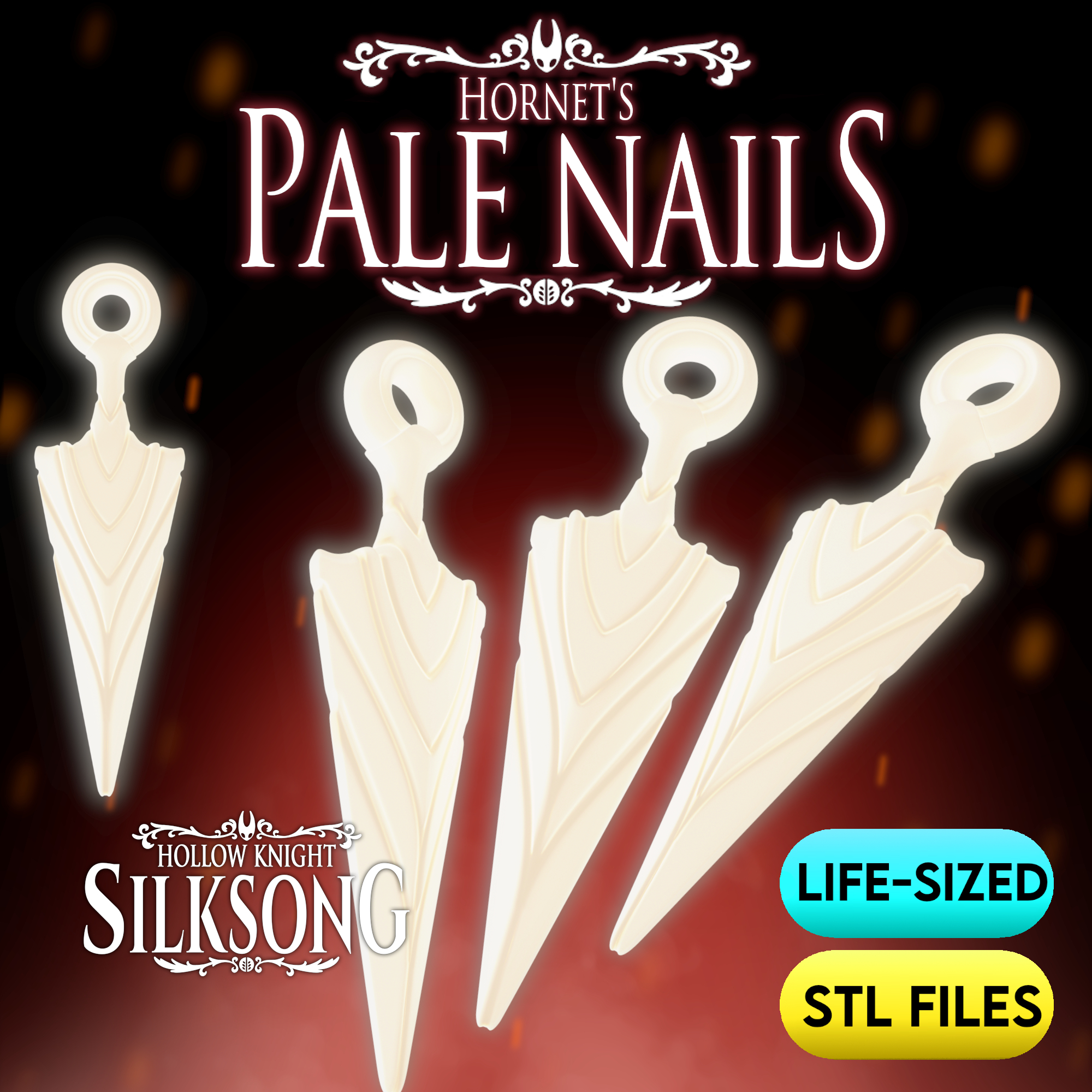 Hornet's Pale Nails (Silk Skill) STL Files | Life Size | High Detail