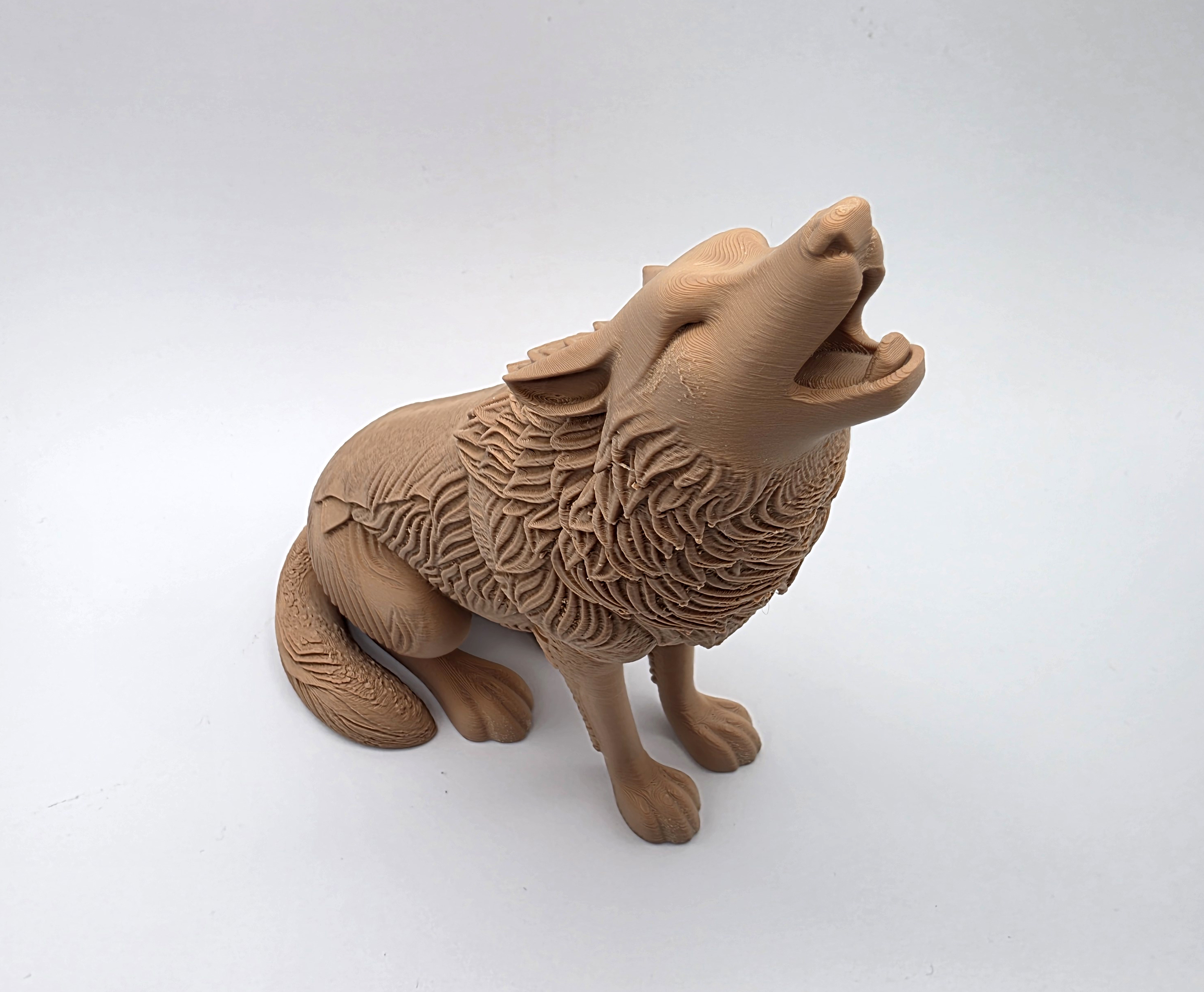 Miniatura 6 do modelo 3D Howling Wolf Statue