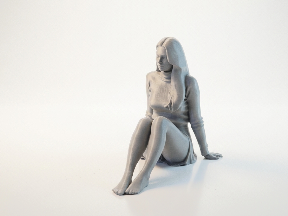 Sat Lady Female Figure Statue 3D Printable