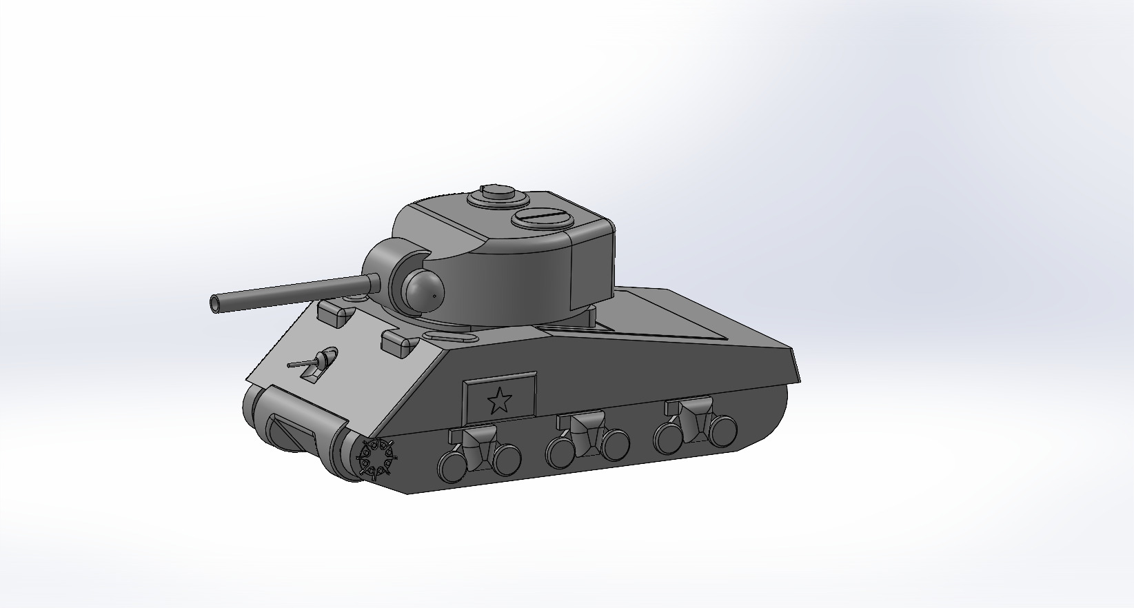 Sherman tank game piece