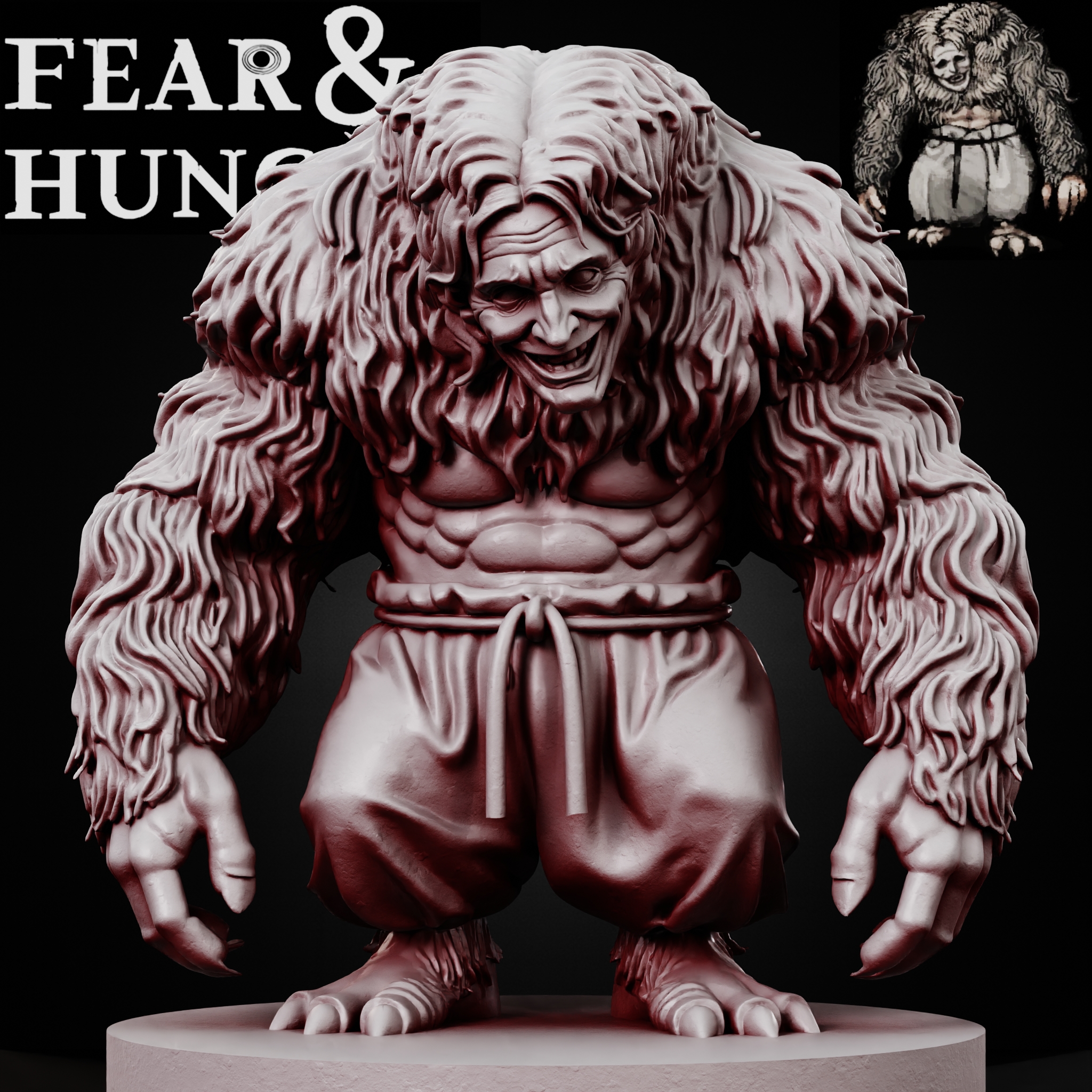 FEAR AND HUNGER LORD OF THE FLIES tabletop D&D RPG miniature figurine – scale STL Fan Art
