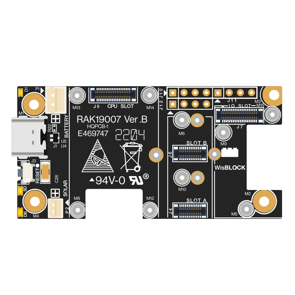 RAK Wireless Wisblock 19007 Baseboard