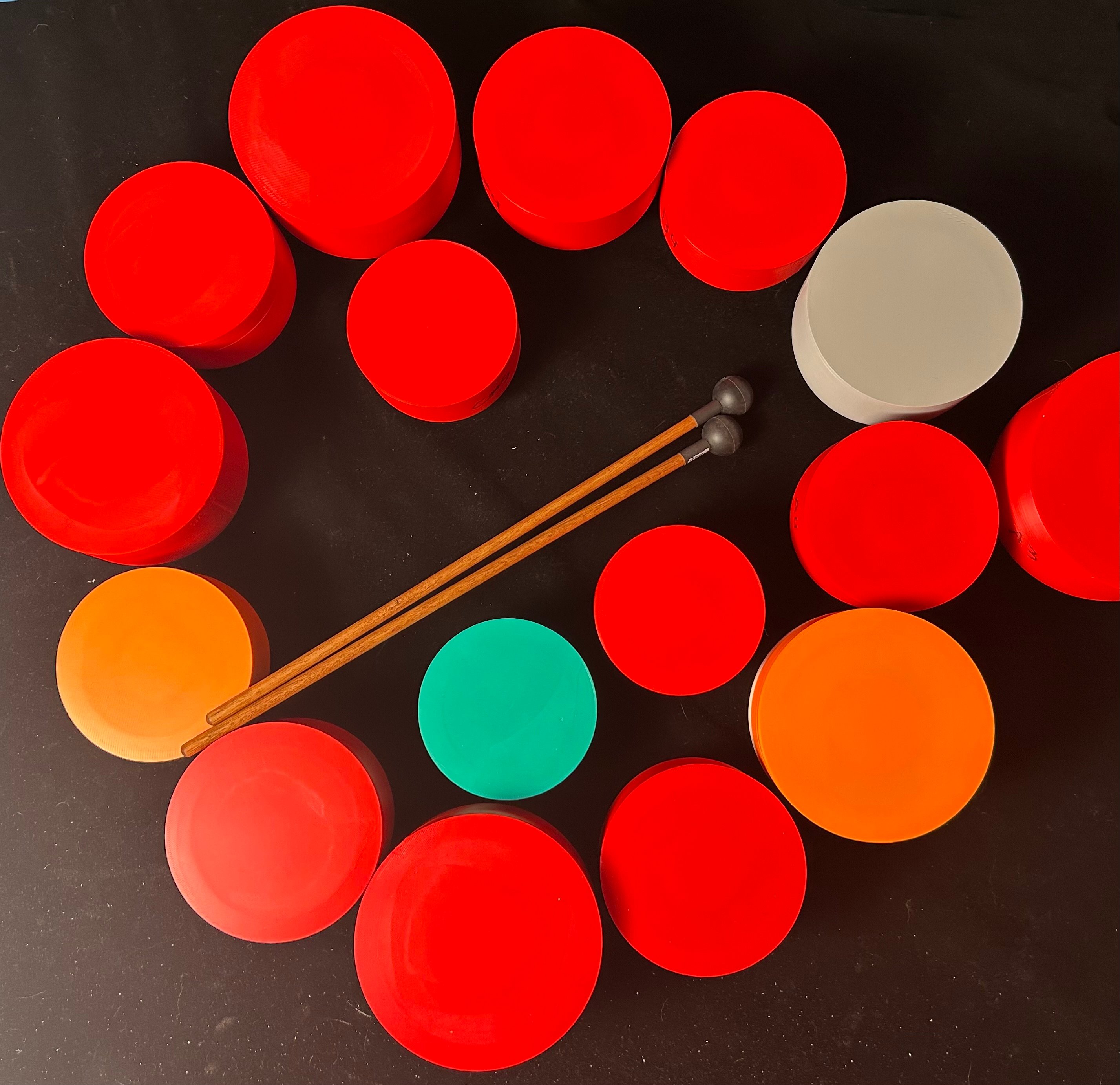 Teacup Gongs - A Solid PLA Musical Instrument