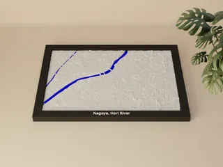 Nagoya, Hori River, Japan - 3D Miniature